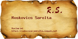 Roskovics Sarolta névjegykártya