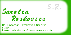 sarolta roskovics business card